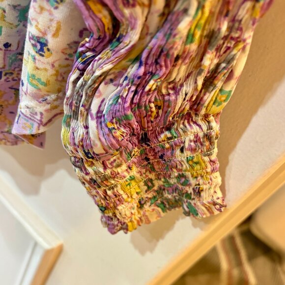 Anthropologie Odetta Embroidered Boho Top Purple Plus 1X Easter Spring Travel - Picture 9 of 11